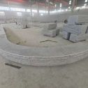 南阳 芝麻白异形坐凳，自然面光面弧形加工