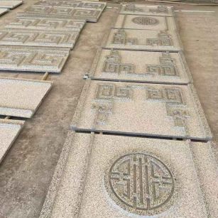 南阳 白麻花岗岩外墙立面雕刻板