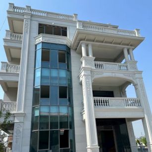 南阳 白麻花岗岩别墅外墙干挂效果展示