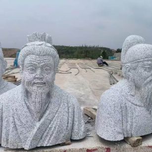 南阳 白麻花岗岩石材人物立体雕刻