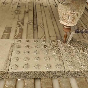 南阳 芝麻白花岗岩石材盲人石、盲道石、盲点石