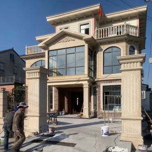 南阳 黄金麻花岗岩荔枝面别墅外墙干挂私家专属