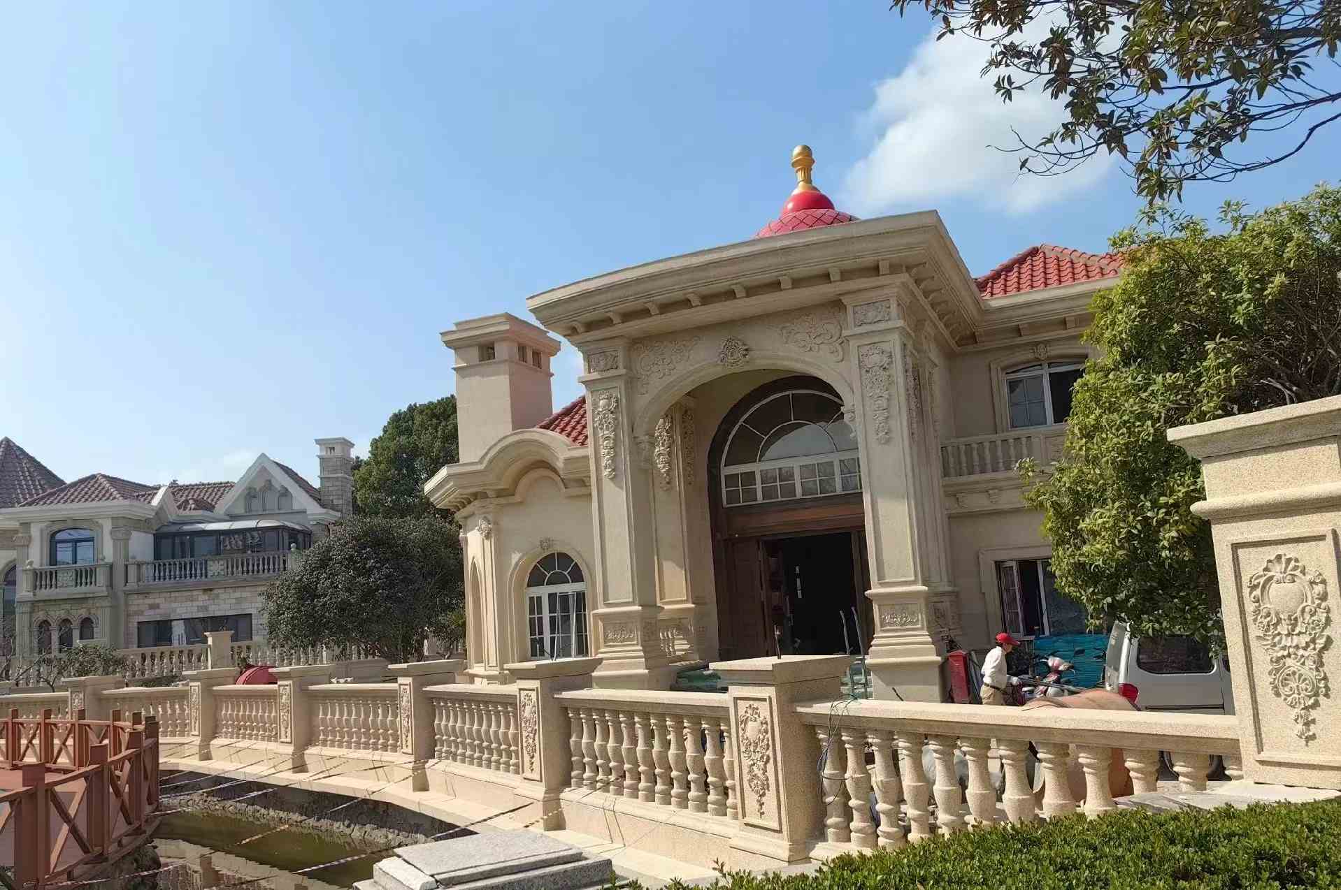 南阳 黄金麻花岗岩欧式别墅