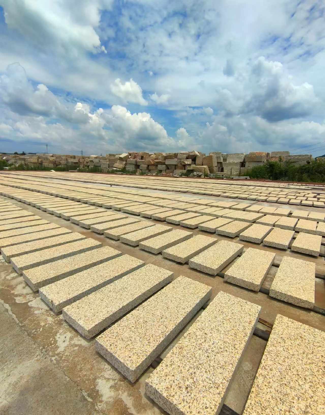 南阳 黄金麻荔枝面花岗岩石材地铺石防护中