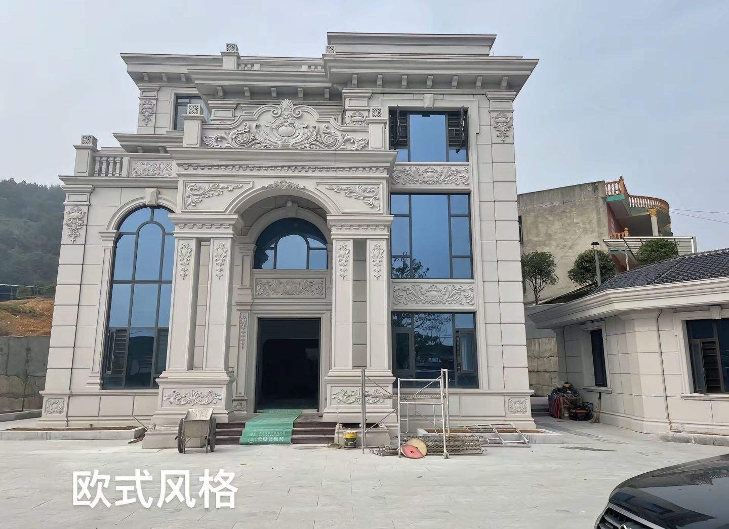 南阳 白麻花岗岩别墅外墙干挂