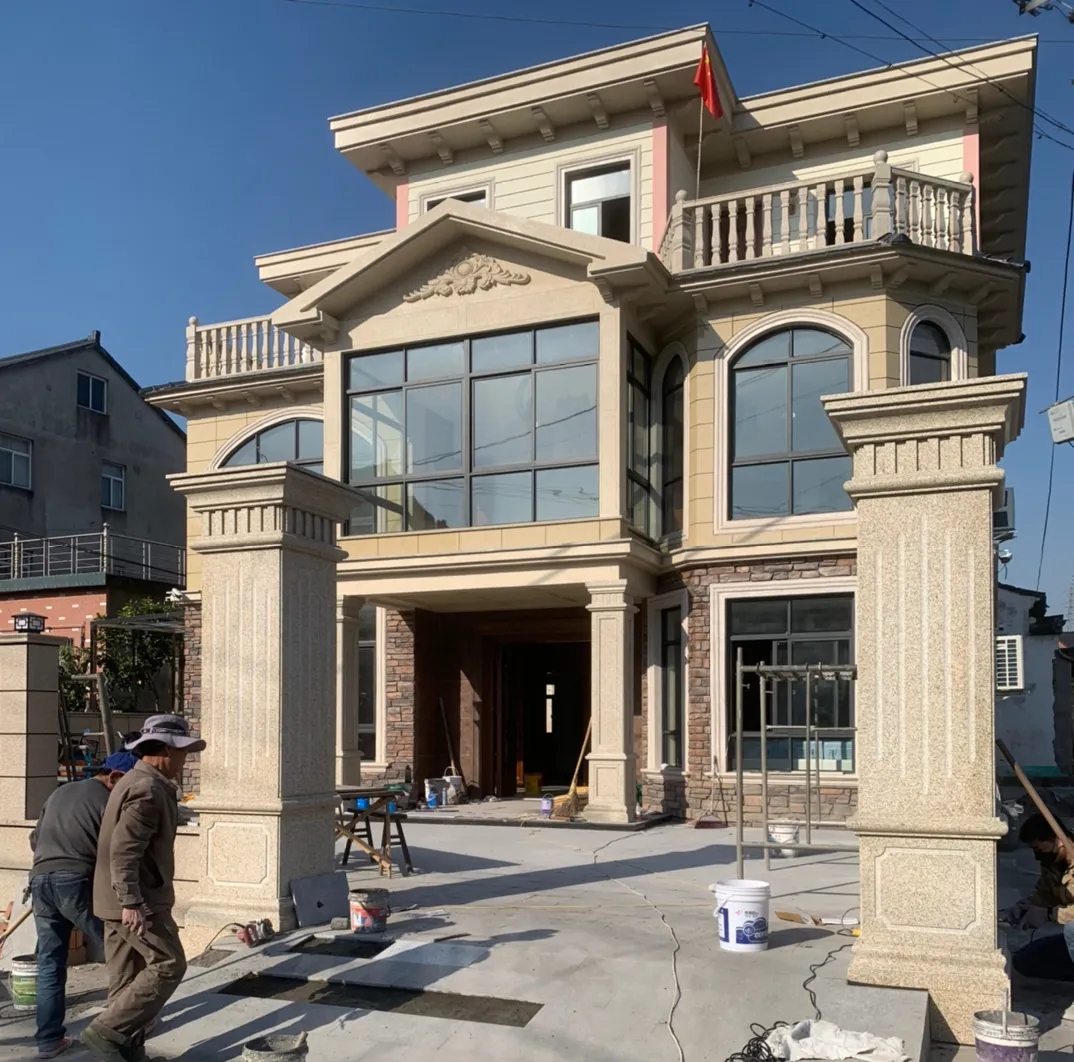 南阳 黄金麻花岗岩荔枝面别墅外墙干挂私家专属