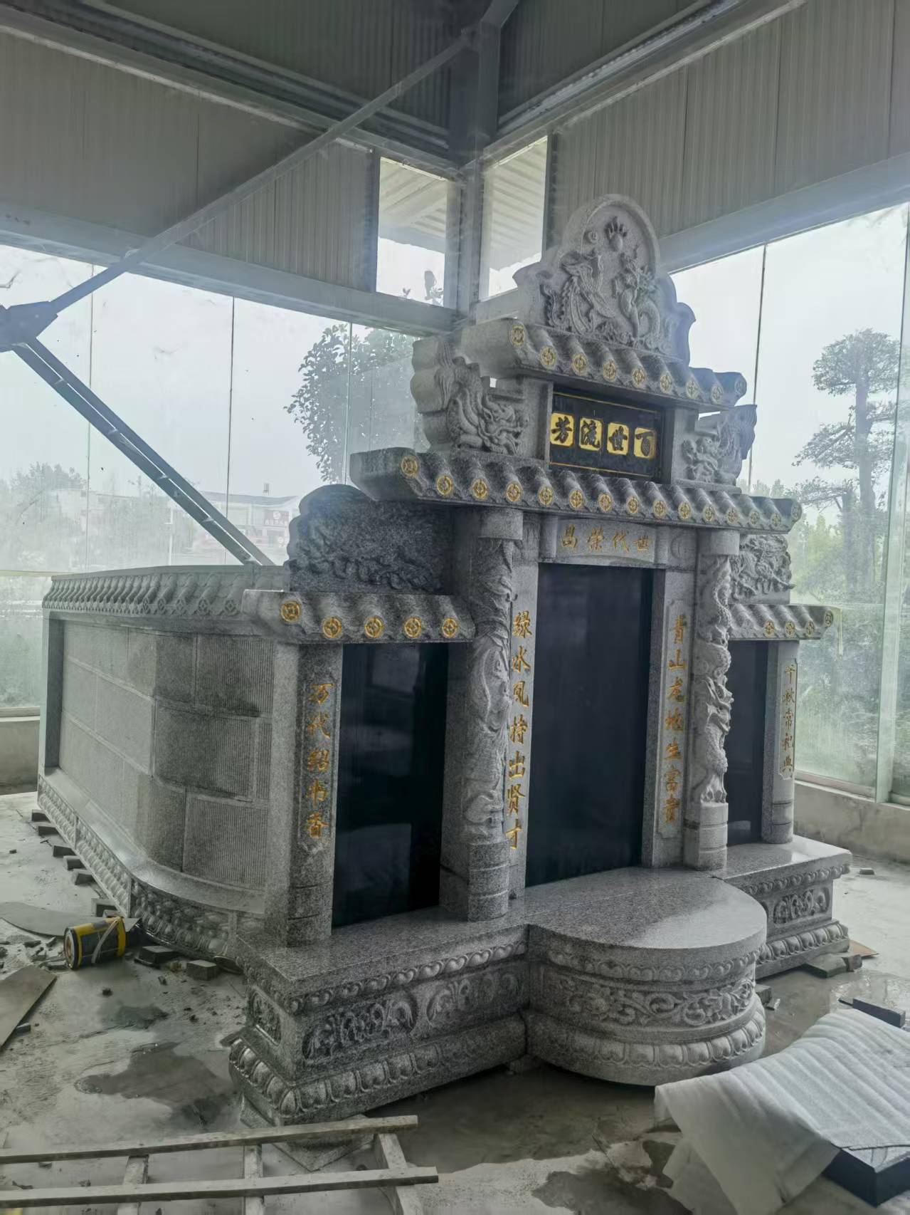 南阳 芝麻白墓碑效果展示图